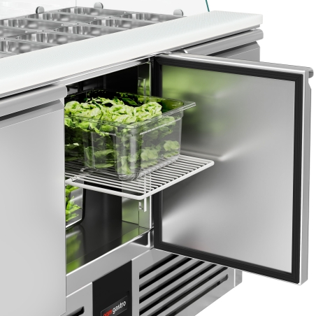 Саладетта со стекл.витриной PREMIUM 1,37 x 0,7 m - 3 стекл.двери / объем: 368л GGM Gastro - 10