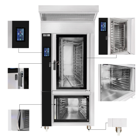 Ротаційна піч для віпіканн 10x EN 40x60 - з рстійною шафою GGM Gastro - 6