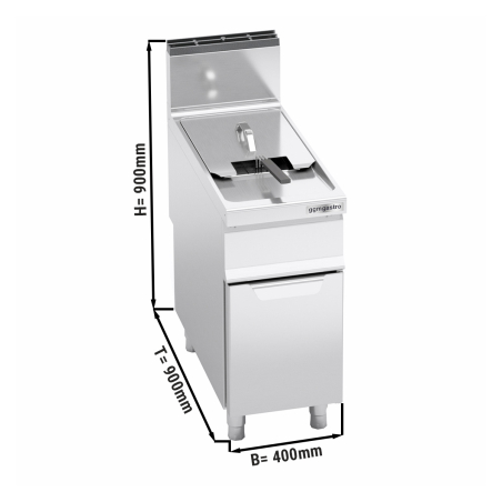 Фритюрниця газова 20 л (17,5 kW) GGM Gastro - 1