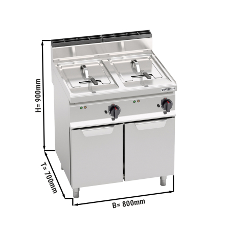 Фритюрниця електрична 18+18 літрів (27 кВт) GGM Gastro - 1