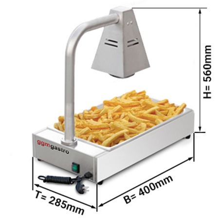 Марміт для картоплі фрі GN 1/2 (1 ламповий обігрівач) GGM Gastro - 1