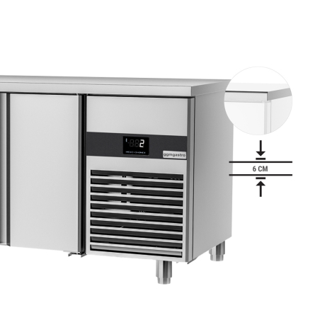 Холодильний стіл PREMIUM - 1,86 x 0,7 m - 3 скляних дверей GGM Gastro - 5