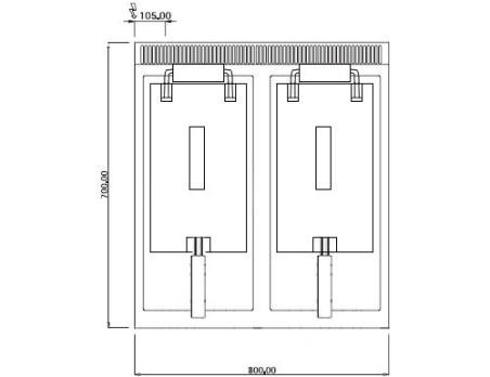 Фритюрниця електрична - 11,5 + 11,5 Л (18 kW) - з підставкою 2 скляних дверей GGM Gastro - 5