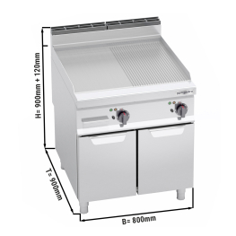 Поверхня жарова електрична - гладко-рифлена (11,4 кВт) GGM Gastro