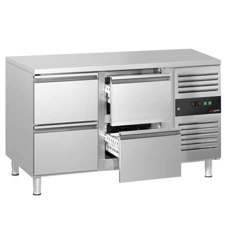 Холодильний стіл ЕСО - 1,36 x 0,7 m / 4 шухляди GGM Gastro - 3