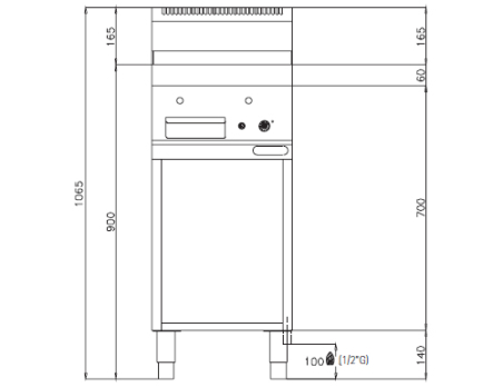 Поверхня жарова газова - гладка (10 кВт) GGM Gastro - 4