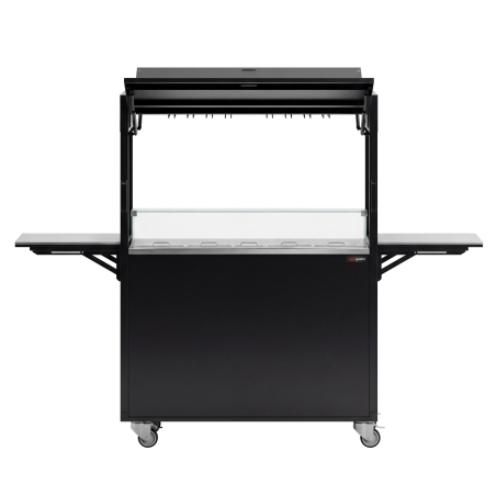 МОБИЛЬНАЯ КОКТЕЙЛЬНАЯ СТАНЦИЯ — С БАРНЫМ ХОЛОДИЛЬНИКОМ, РАБОЧЕЙ ПОВЕРХНОСТЬЮ, СТЕКЛЯННОЙ ВИТРИНОЙ И СВЕТОДИОДНЫМ ОСВЕЩЕНИЕМ GGM Gastro - 7