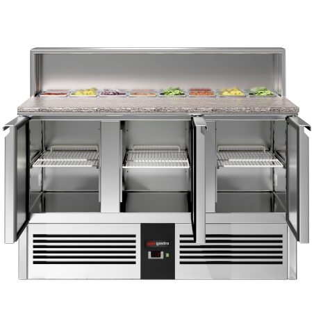 Холодильний стіл саладетта PREMIUM -1,37 m x 0,70 m /3 дверцята / 400 л GGM Gastro - 4