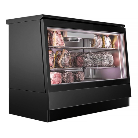 Холодильна вітрина для презентації та зберігання дозрілого м’яса - чорна GGM Gastro - 3